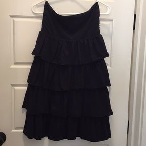 JCrew Factory navy blue size medium ruffle dress